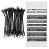 0.4cm Width Dreadlock Extensions 12 Inch 30 Strands 100% Permanent Loc Extensions Human Hair with Curly Ends Natural Black Curly Locs Human Hair Can Be Dyed Bleached Curled And Twisted view 4