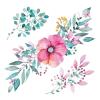 2pcs Butterfly Colorful Flowers Tattoo Stickers Lotus Water Lily Peony Body Art Temporary Fake Tattoo For Women(002) view 1