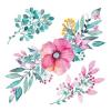 2pcs Butterfly Colorful Flowers Tattoo Stickers Lotus Water Lily Peony Body Art Temporary Fake Tattoo For Women(002) view 2
