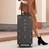 BOPRCSH Rolling Lockable Makeup Train Case, Hairdressing Trolley Stylist Beauty Salon Cosmetic Luggage Travel Organizer Tool Box - 55.12lbs Capacity, Professional Cosmetic Organizer Box for Home view 2
