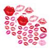 2 PCS Lip Print Temporary Tattoo Stickers Mother's Day Kiss Lips Temporary Tattoo Stickers Fake Tattoos for Women Men, Halloween, Mothers Day, Valentine's Day and Cosplay, 6x6 In view 1