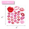 2 PCS Lip Print Temporary Tattoo Stickers Mother's Day Kiss Lips Temporary Tattoo Stickers Fake Tattoos for Women Men, Halloween, Mothers Day, Valentine's Day and Cosplay, 6x6 In view 2