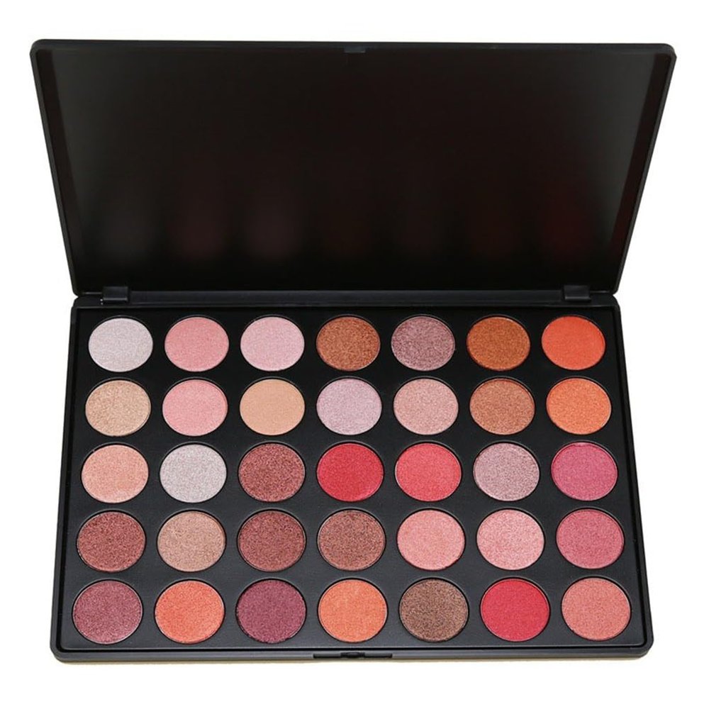 FMURY 35 Color Pearl Eye Shadow Plate Warm Color Glitter Powder Eye Shadow Makeup Plate Daily Lasting