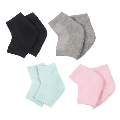 Didiseaon Heel Repair Socks 4 Pair Set Moisturizing Gel Dry Cracked Flexible Comfortable Toeless