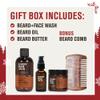 Every Man Jack Men's Aged Bourbon Beard Kit Holiday Gift Set, Face Wash, Beard Butter and Beard Oil view 2