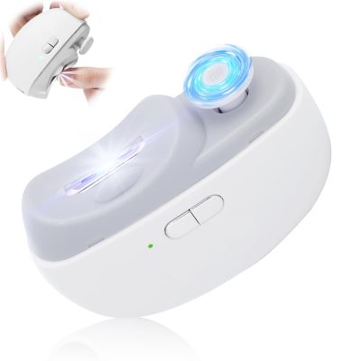 3 in 1 Automatic Nail Clipper Polisher, Toenail Trimmer for Seniors Adults, Safe Convenient Electric Nail Trimmer Cutter Nail File Clip Storage 2 Speeds, White