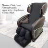 Full Body Shiatsu Zero Gravity Massage Chair Cover, Super Soft Stretch Fabric Slipcover Dust Protective Cover, Washable,Black,Full Body view 2
