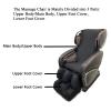 Full Body Shiatsu Zero Gravity Massage Chair Cover, Super Soft Stretch Fabric Slipcover Dust Protective Cover, Washable,Black,Full Body view 3
