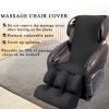 Full Body Shiatsu Zero Gravity Massage Chair Cover, Super Soft Stretch Fabric Slipcover Dust Protective Cover, Washable,Black,Full Body view 4