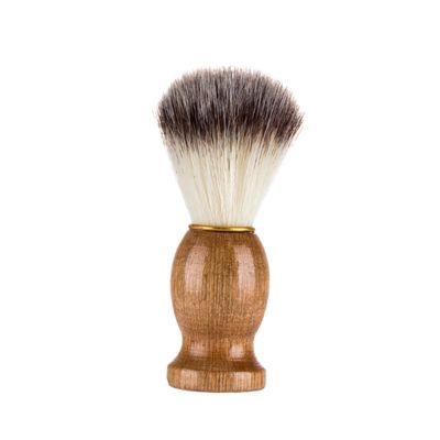 Baluue Men Beard Brush Barbershop Shaving Brush Natural Wood Handle Smooth Shave