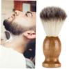Baluue Men Beard Brush Barbershop Shaving Brush Natural Wood Handle Smooth Shave view 3