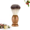 Baluue Men Beard Brush Barbershop Shaving Brush Natural Wood Handle Smooth Shave view 4