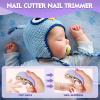 3 in 1 Automatic Nail Clipper Polisher, Toenail Trimmer for Seniors Adults, Safe & Convenient Electric Nail Trimmer Cutter, Nail File Clip Storage, 2 Speeds, Purple view 3