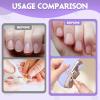 3 in 1 Automatic Nail Clipper Polisher, Toenail Trimmer for Seniors Adults, Safe & Convenient Electric Nail Trimmer Cutter, Nail File Clip Storage, 2 Speeds, Purple view 4