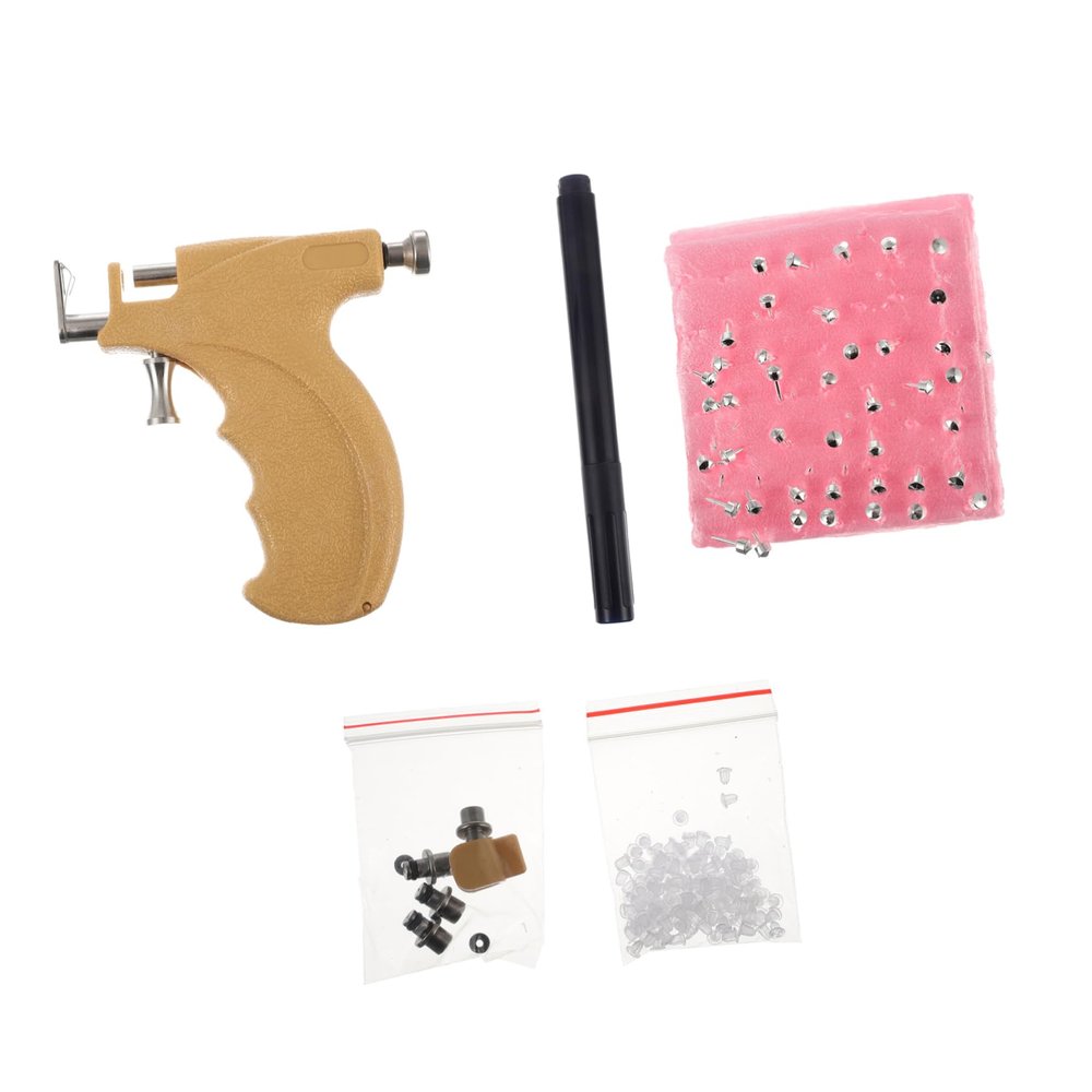 FOMIYES 1set Ear Piercing Tool and Accurate Body Piercing Device Stainless Steel Earrings