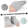 Didiseaon 4pairs Gel Heel Socks for Moisturizing and Repair Breathable Heel Protectors for and Open Toe Design Black Gray Green view 3