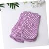Didiseaon 1pair Moisturizing Yoga Socks Non-Slip Grip Breathable Five-Toe Design for Women and Girls for Running and Daily Activities Violet view 3