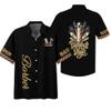 Casual Barber Hawaii Shirt Customizable Black Hair Cutting Tools Button Down Shirt Hair Cutting Tools Hawaiian Tshirt 1XL view 1