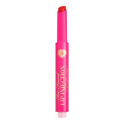 Too Faced Lip Injection Extreme Plumping Clicks | Hydrating, Sheer-To-Medium Buildable Coverage, Lip Plumper with Click Applicator, 0.05 Ounce, On Pointe (Cherry Red)