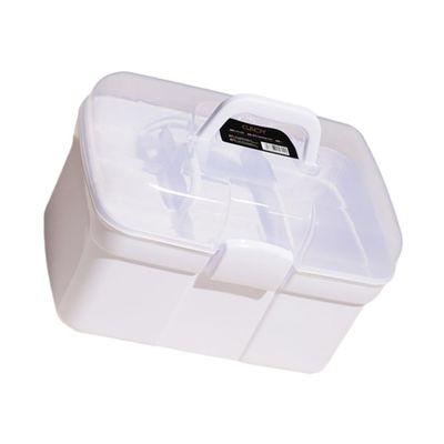 ASAKKURA Makeup Accessory Case Manicure Accessory Container Large Capacity Sturdy Plastic Box Easy Storage