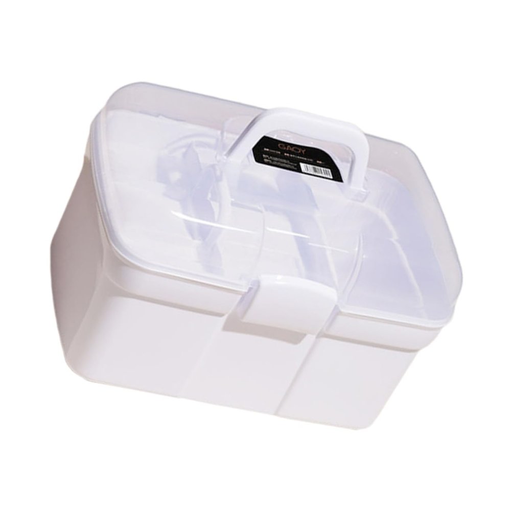 ASAKKURA Makeup Accessory Case Manicure Accessory Container Large Capacity Sturdy Plastic Box Easy Storage