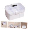 ASAKKURA Makeup Accessory Case Manicure Accessory Container Large Capacity Sturdy Plastic Box Easy Storage view 2