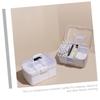 ASAKKURA Makeup Accessory Case Manicure Accessory Container Large Capacity Sturdy Plastic Box Easy Storage view 3