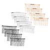 ASAKKURA 12pcs Teeth Fancy Metal Hair Combs for Weddings and Parties Hair Accessories White and Black for Brides and Special Occasions view 1