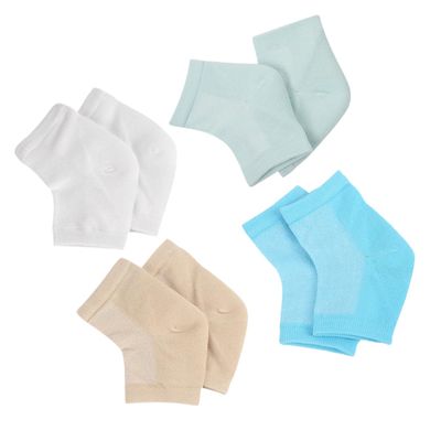 Didiseaon 4pairs Unisex Breathable Ankle Socks Moisturizing Gel for Dry Heel Protection