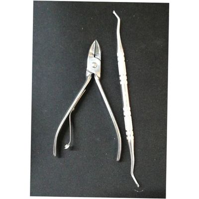 Didiseaon 2pcs Stainless Steel Cuticle Remover Tool Professional Nail Manicure Scissors Plier Dead Skin Removal Rasp for Nail Growth