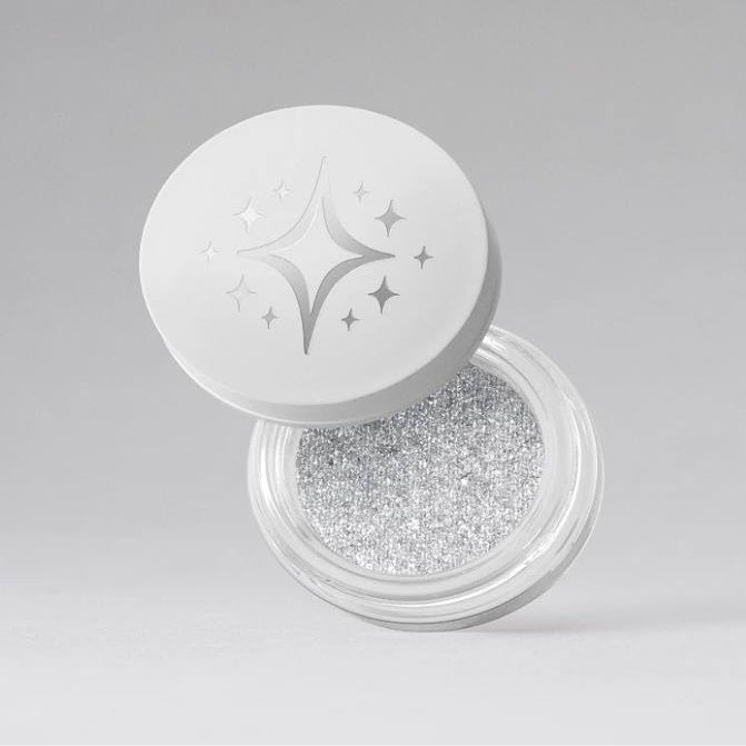 Half Magic GLITTERPUCK Cyber Diamond (Silver) - sparkling pressed glitter for eyes, face and body + Bonus Premium Korean BlueBerry Sheet Masque