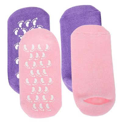 ASAKKURA 2pairs Moisturizing Gel Spa Socks for Women of Foot Cushioned Design Breathable Stylish for Overnight Foot Care for Relaxation and Comfort