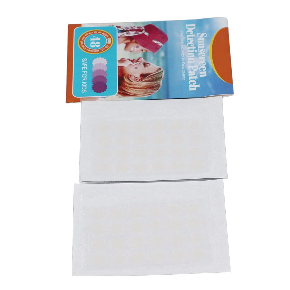 48 Pcs Sun Screen Detection Patch, Stickers Color Changing Sun Screen Reapply Reminder Detection Patch for Outdoor