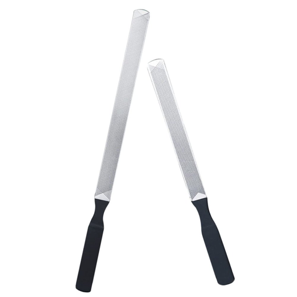 IWOWHERO Stainless Steel Nail File Set 2pcs Nail Scissor File Metal Manicure Art Tools