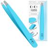 Tweezers for Men and Women  Slant Tweezers with Hand-Sharpened Tips, Stainless Steel Precision for Eyebrow, Facial Hair & Ingrown Hair Removal view 1