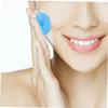 BIUDECO 2pcs Silicone Face Cleansing Brush Pad Small Sky Blue Light Yellow Gentle Exfoliating Facial Scrubber for All Skin Types Non-Abrasive for Adults view 3