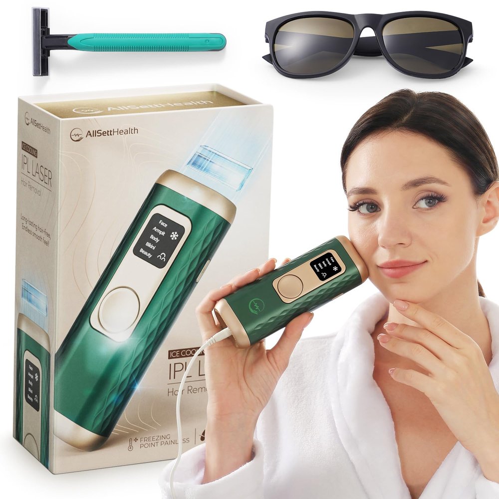 IPL Laser Hair Removal for Women & Men with 40F Cooling Technology | 5 Modes LCD Screen for Painless Face & Body Treatments