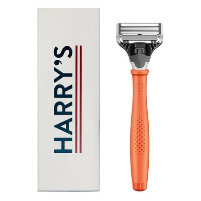 Harry's Razor for Men - Razor Handle and Razor Blade Cartridge - Shaving Gift Set for Him - Orange
