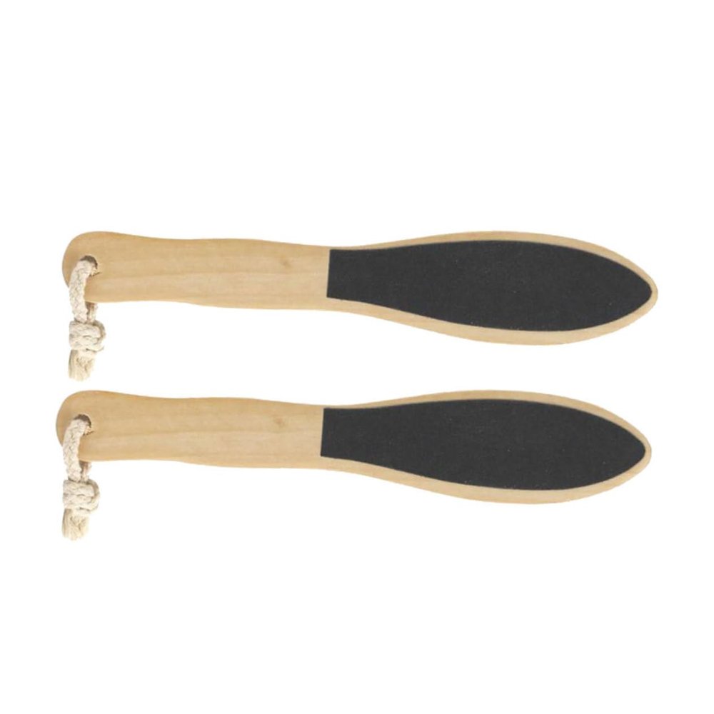 NOLITOY 2pcs Foot Exfoliating Tool Double-Sided Wooden Foot Washboard for Dead Skin Removal