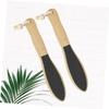 NOLITOY 2pcs Foot Exfoliating Tool Double-Sided Wooden Foot Washboard for Dead Skin Removal view 3