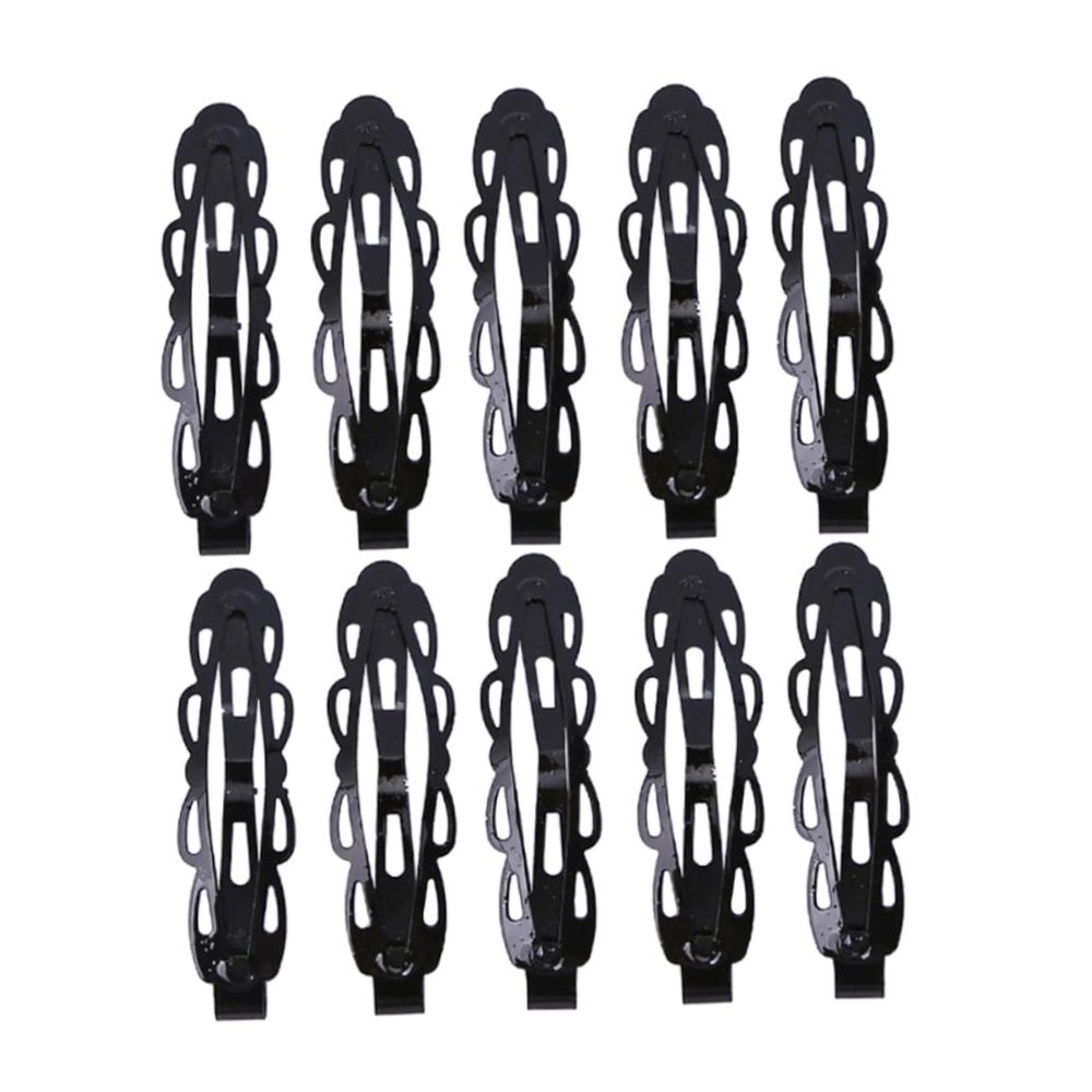 BIUDECO 10pcs Black Hair Clips for Boys and Girls Simple Design Hairpin Hair Accessories Barrette