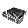 BIUDECO Handheld Makeup Train Case 3 Tiers Portable Cosmetics Box Organizer for Travel Black Storage Adjustable Compartments view 1
