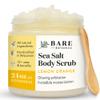 BARE BOTANICS Unscented Body Oil (Custom Formulated) + Lemon Orange Body Salt Scrub view 2