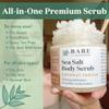 BARE BOTANICS Unscented Body Oil (Custom Formulated) + Lemon Orange Body Salt Scrub view 3