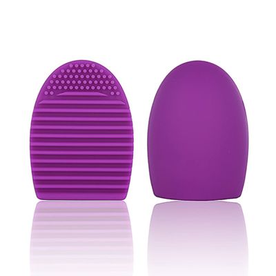 BIUDECO Silicone Cosmetic Brush Egg Makeup Brush Cleaner Eco-friendly Odorless Handheld for Home Travel