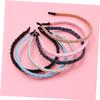 OHPHCALL 6Pcs Beaded Headbands for Women Colorful Jewelry Headwear Handmade Hair Accessories for Bridal Prom and Special Occasions view 4