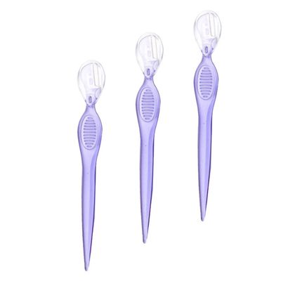 IWOWHERO 3pcs Stainless Steel Eyebrow Grooming Kit for Women Brow Razor Facial Blade Beauty Makeup Tools Portable Eyebrow Trimmers