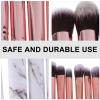 15 Pcs Marble Makeup Brush Set with Nylon and Plastic Handle view 2