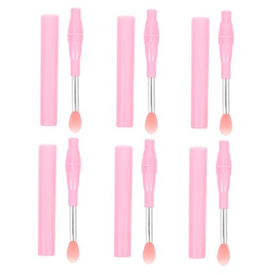 BIUDECO 6pcs Silicone Lip Brush Set with Cover Portable Lip Gloss Applicators for Lipstick and Balm for Travel Makeup Lovers and Daily Use