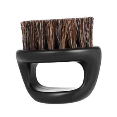 IWOWHERO Men's Beard Brush Stiff Boar Bristles for Grooming and Styling Ergonomic Design for Easy Use at Portable Hair Sweep Brush for Beard Care